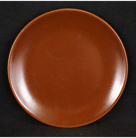 brun blank strukturerad glasyr Assiett 