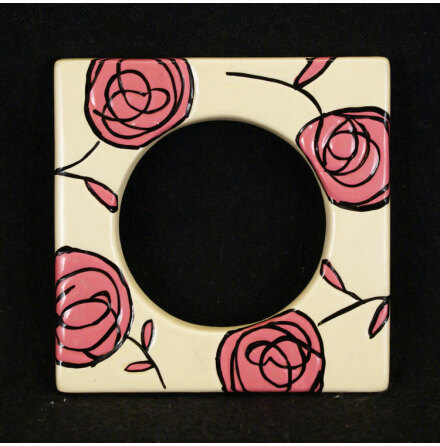 ljusmanchetter Ljusmanchett relief, blommor rosa